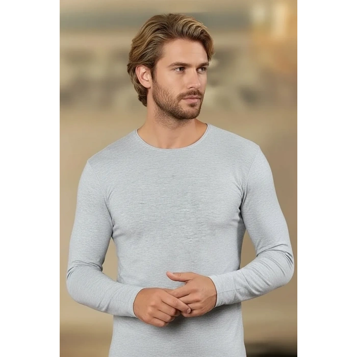 Şahinler Erkek  Likralı Uzun Kol O Yaka E070