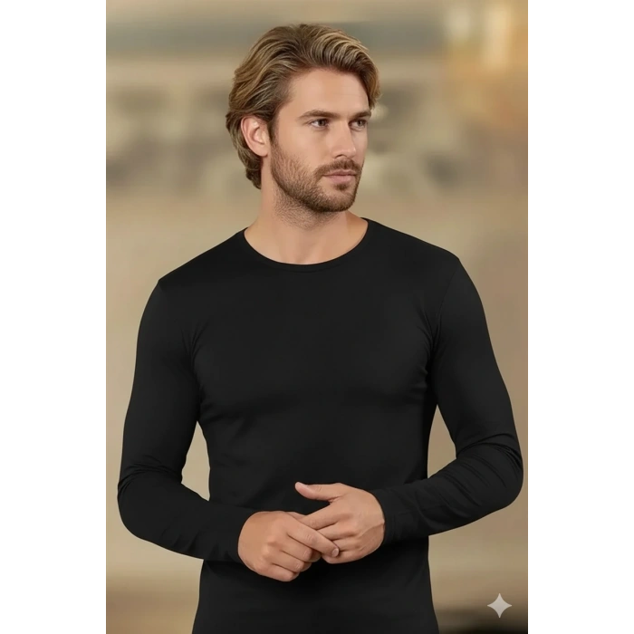 Şahinler Erkek  Likralı Uzun Kol O Yaka E070