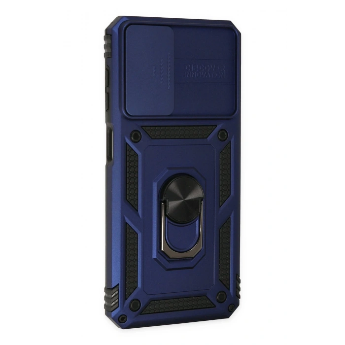 Samsung Galaxy A13 4G Kılıf Pars Lens Yüzüklü Silikon - Lacivert