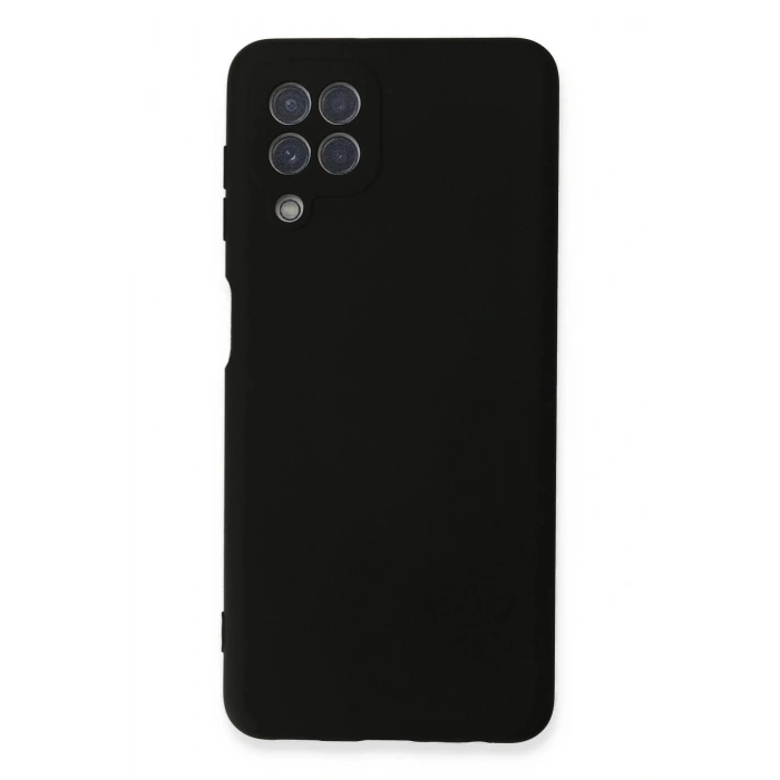 Samsung Galaxy A22 Kılıf Nano içi Kadife Silikon - Siyah