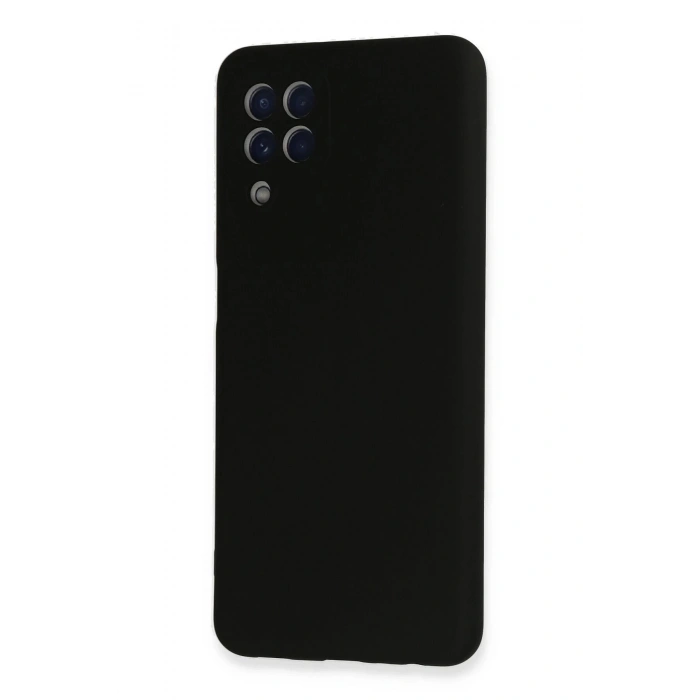 Samsung Galaxy A22 Kılıf Nano içi Kadife Silikon - Siyah