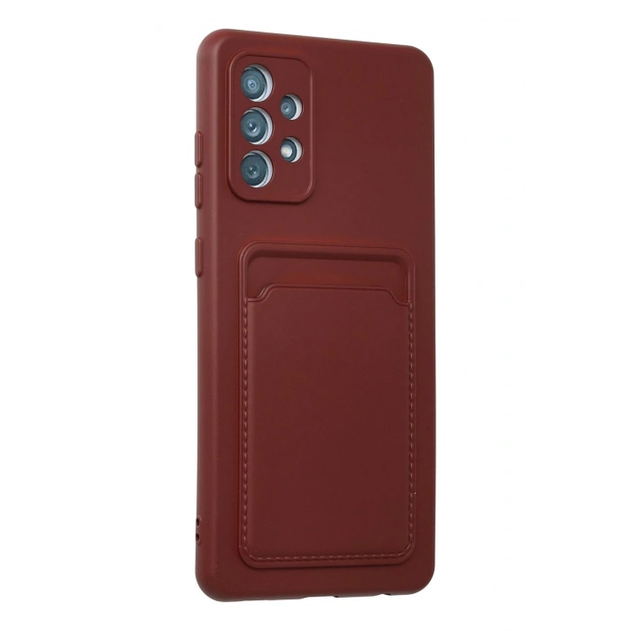 Samsung Galaxy A23 4G Kılıf Kelvin Kartvizitli Silikon - Bordo