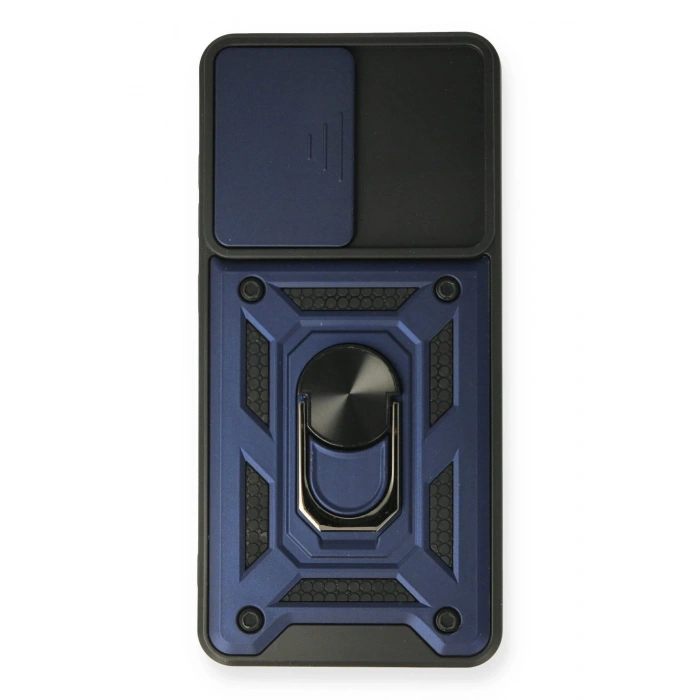 Samsung Galaxy A32 Kılıf Pars Lens Yüzüklü Silikon - Lacivert