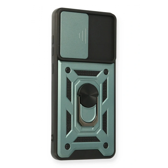 Samsung Galaxy A32 Kılıf Pars Lens Yüzüklü Silikon - Yeşil