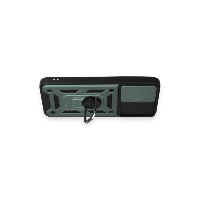 Samsung Galaxy A34 5G Kılıf Pars Lens Yüzüklü Silikon - Yeşil