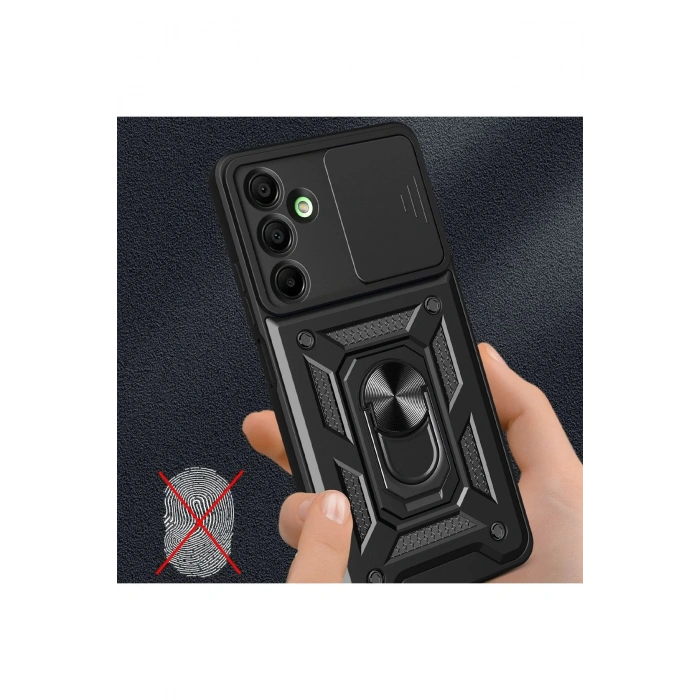 Samsung Galaxy A36 Kılıf Pars Lens Yüzüklü Silikon - Lacivert