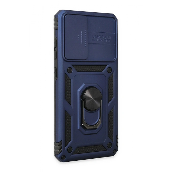 Samsung Galaxy A52 Kılıf Pars Lens Yüzüklü Silikon - Lacivert