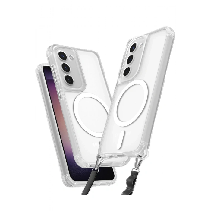 Samsung Galaxy S23 Kılıf Enka Magsafe Silikon Kılıf - Şeffaf