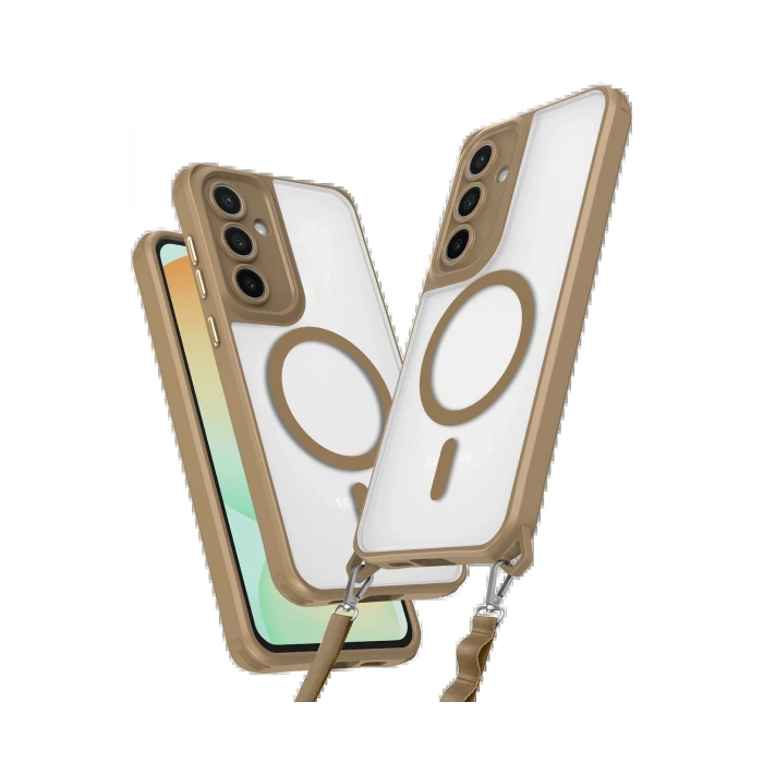 Samsung Galaxy S25 Kılıf Enka Magsafe Silikon Kılıf - Desert