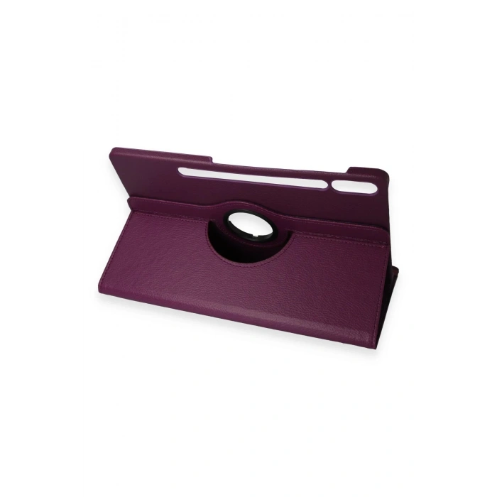 Samsung Galaxy X610 Tab S9 FE Plus 12.4 Kılıf 360 Tablet Deri Kılıf - Mürdüm