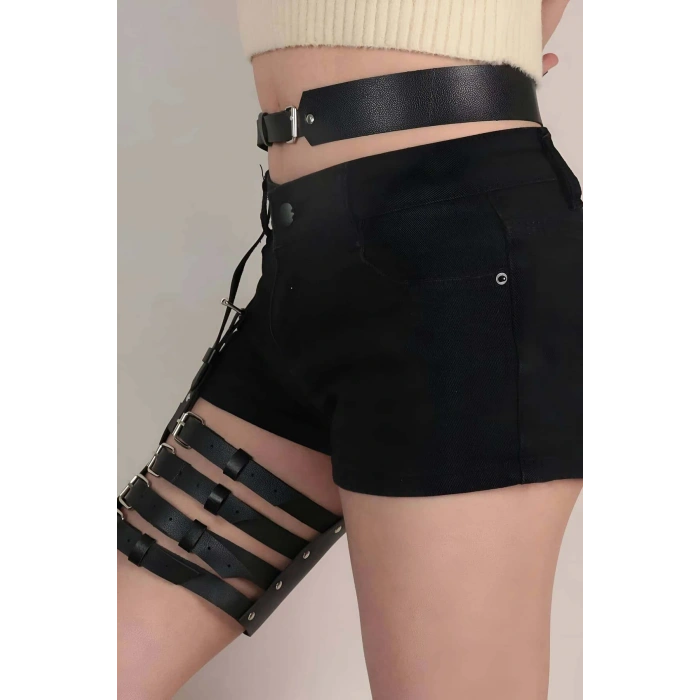 Seksi Deri Jartiyer Aksesuarı - Brf1173