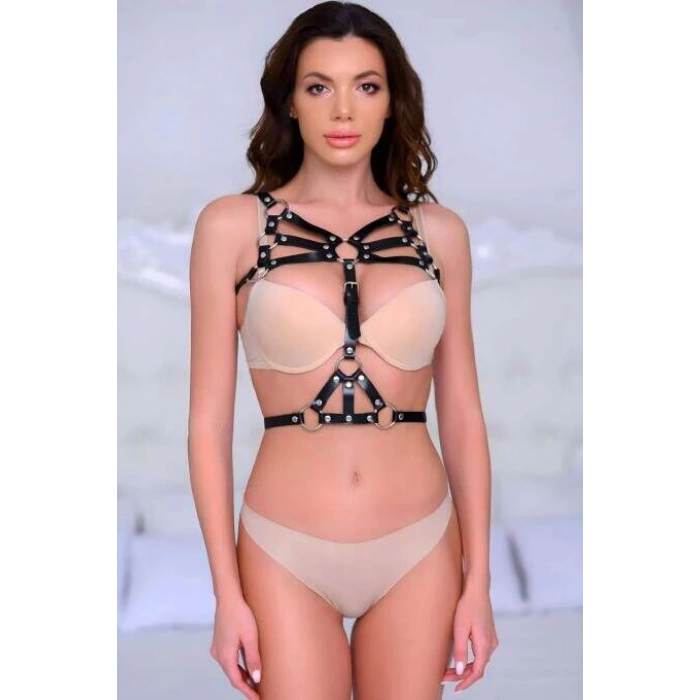 Seksi Fantazi Deri Göğüs Üzeri Harness - Brf1053