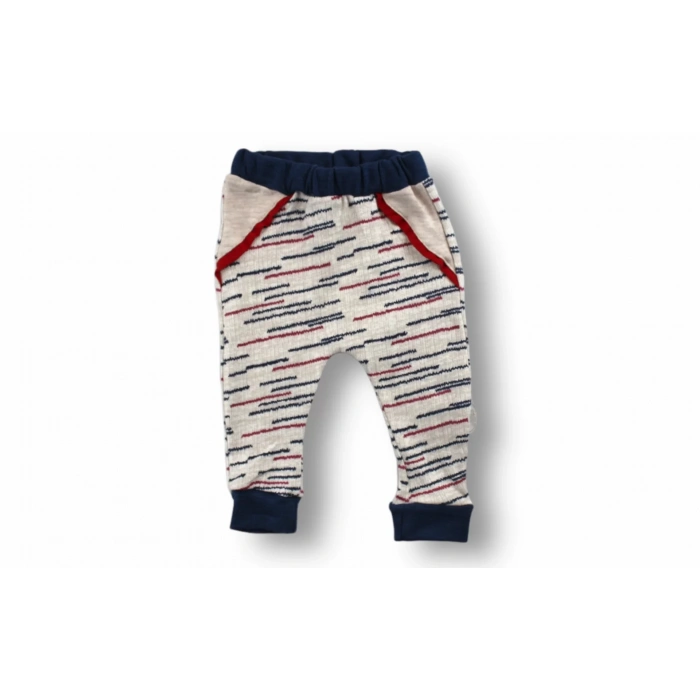 Şemsiyeli Ördek Nakışlı Uzun Kollu Sweatli 2li Kız-erkek Bebek Takımı Mavi