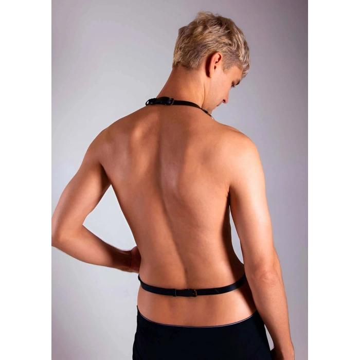 Sıralı Halkalı Seksi Erkek  Deri Giyim - Brfm46