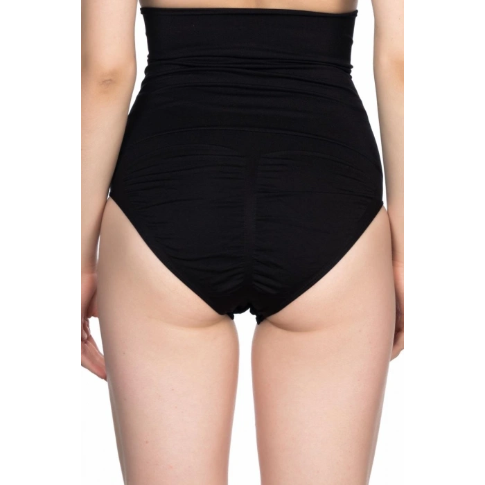 Siyah Double Yüksek Bel Çıtçıtlı  Slip Korse