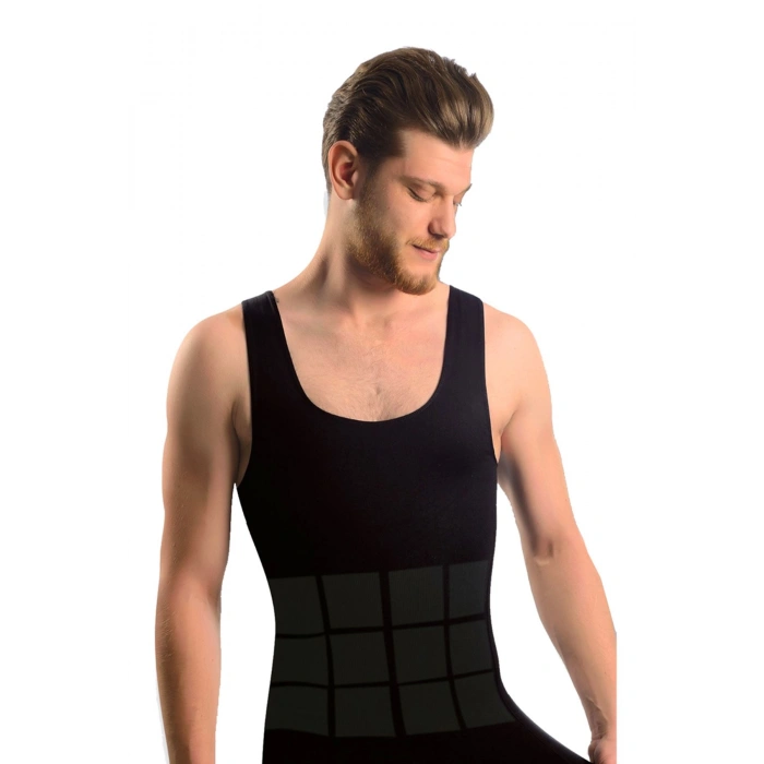 Siyah Erkek  Dikişsiz Vücut Toparlayıcı Korse - 740