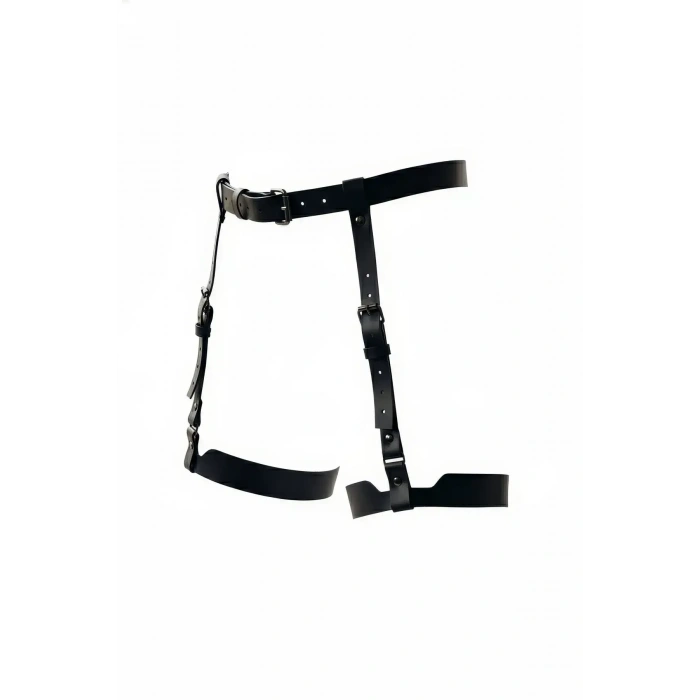 Siyah Jartiyer Harness Deri Ayarlanabilir Bacak Aksesuarı - Brf133