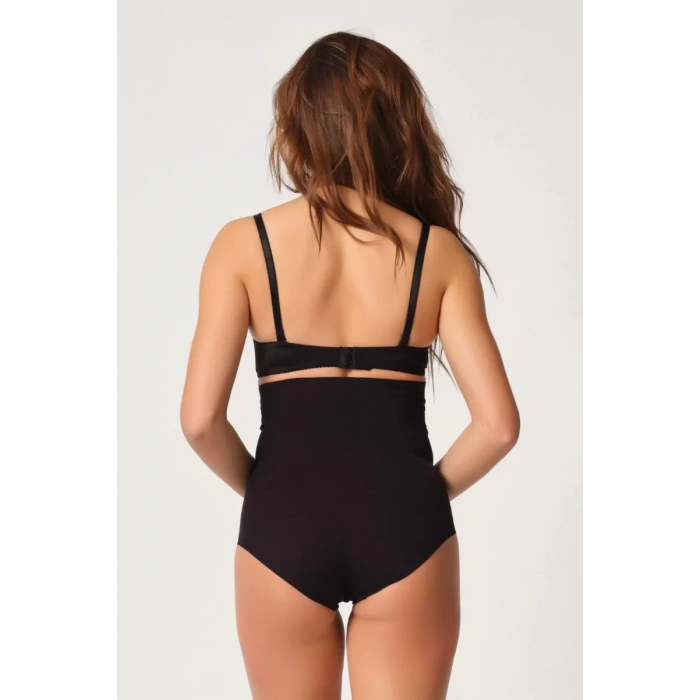Siyah Mı Emay 2708 Lazer Yüksek Bel Kesim Slip Hayalet Korse