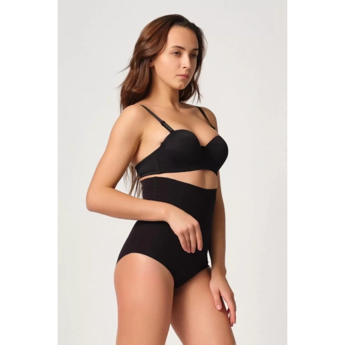 Siyah Mı Emay 2708 Lazer Yüksek Bel Kesim Slip Hayalet Korse