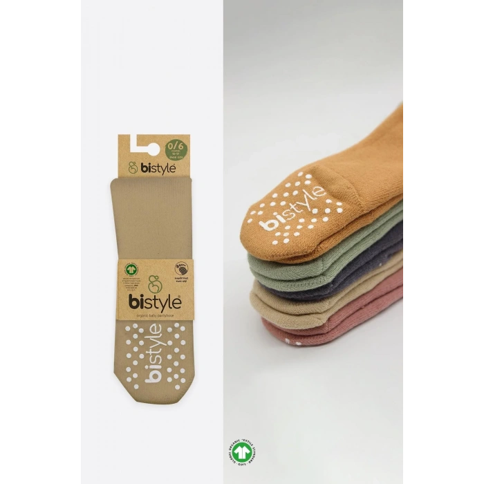 Tekli Kaymaz Mix Havlu Külotlu Çorap 50501 Bej