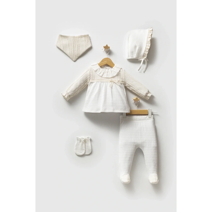 Tongs Baby Authentic 5li Zıbın Takım Ekru