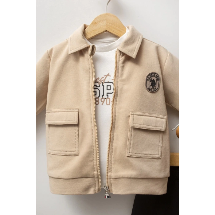 U.s. Polo Assn 3lü Takım Usb2549 Bej