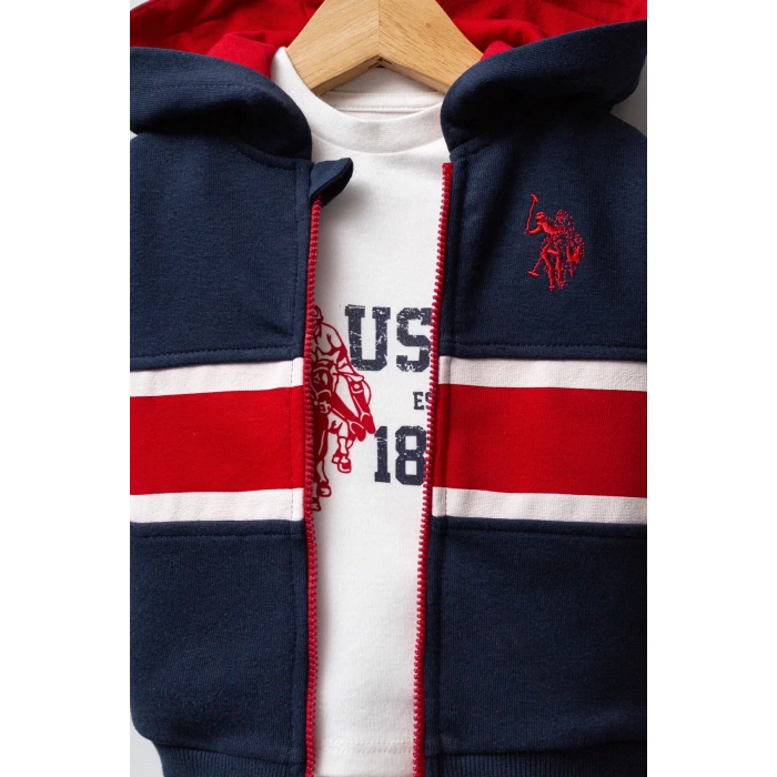 U.s. Polo Assn 3lü Takım Usb2553 Lacivert-kırmızı