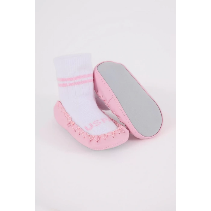 U.s. Polo Assn Çarık Çorap Usb2800 Beyaz-pembe