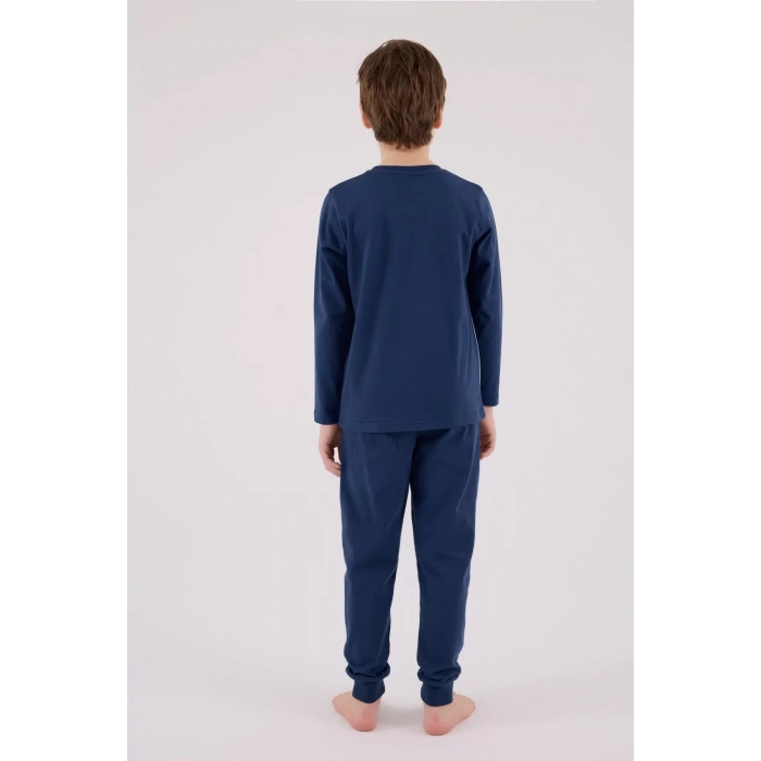 U.s. Polo Assn Uzun Kol Pijama Takım Us2220-4 Koyu İndigo