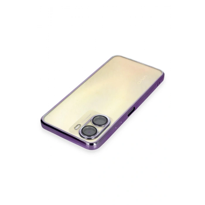Vivo Y16 Kılıf Lensli Silikon - Mor