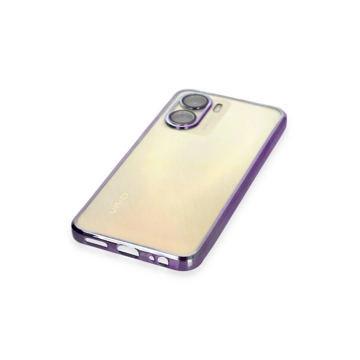 Vivo Y16 Kılıf Lensli Silikon - Mor