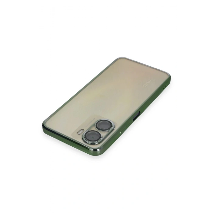 Vivo Y16 Kılıf Lensli Silikon - Yeşil