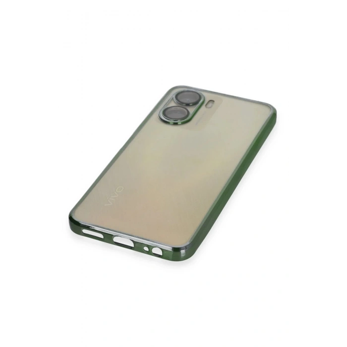 Vivo Y16 Kılıf Lensli Silikon - Yeşil