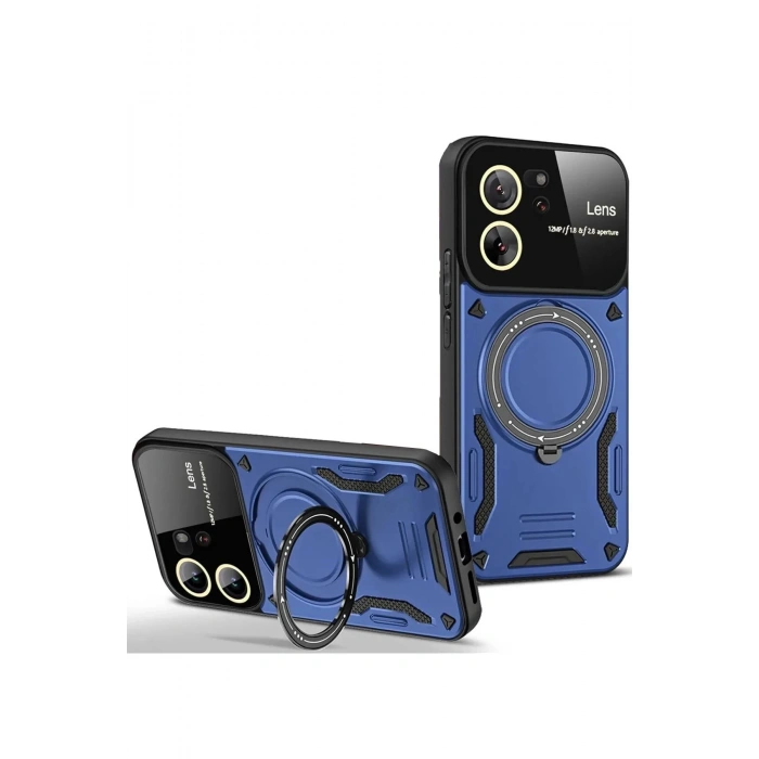 Xiaomi Mi 13T Pro Kılıf Joy Lens Standlı Kapak - Lacivert