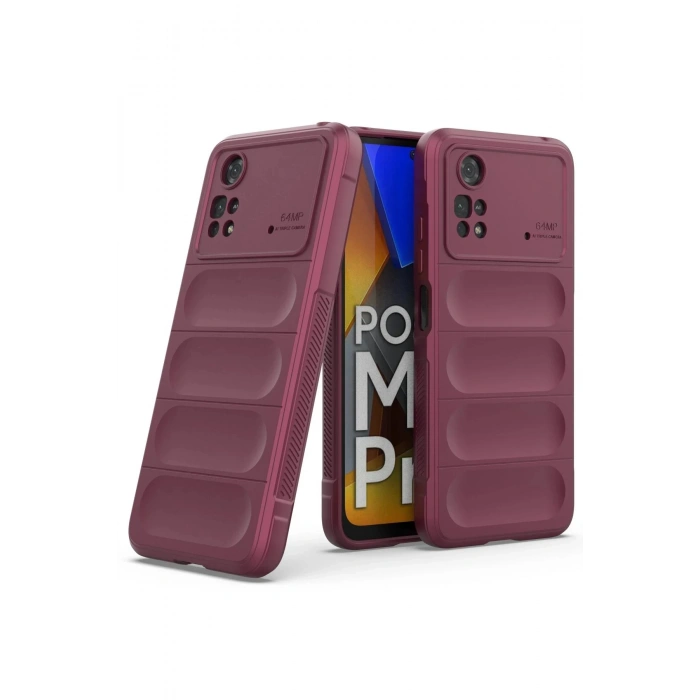 Xiaomi Poco M4 Pro 4G Kılıf Optimum Silikon - Bordo