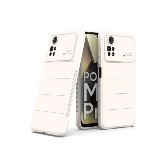 Xiaomi Poco M4 Pro 4G Kılıf Optimum Silikon - Krem