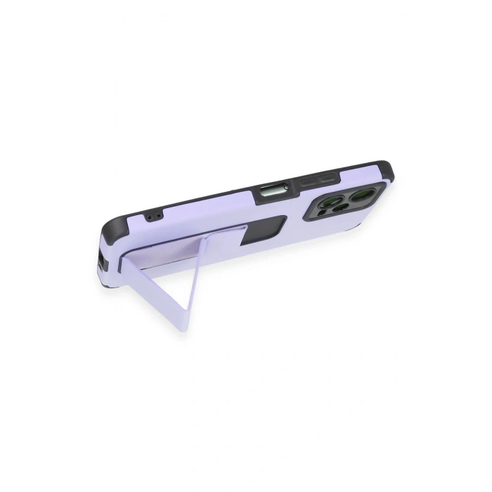 Xiaomi Poco X5 5G Kılıf Mega Standlı Silikon - Lila