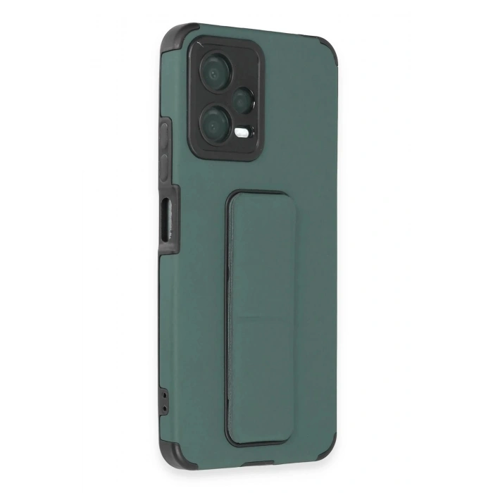 Xiaomi Poco X5 5G Kılıf Mega Standlı Silikon - Yeşil