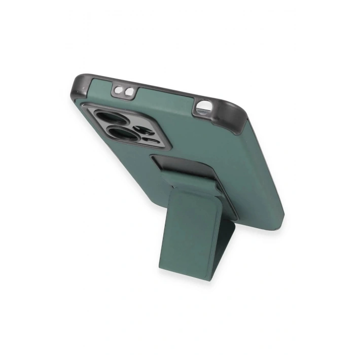 Xiaomi Poco X5 5G Kılıf Mega Standlı Silikon - Yeşil