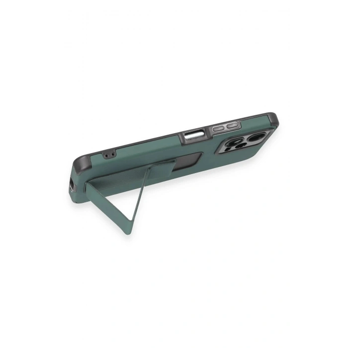 Xiaomi Poco X5 5G Kılıf Mega Standlı Silikon - Yeşil