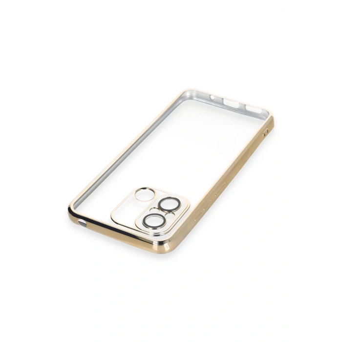 Xiaomi Redmi 12C Kılıf Lensli Silikon - Gold