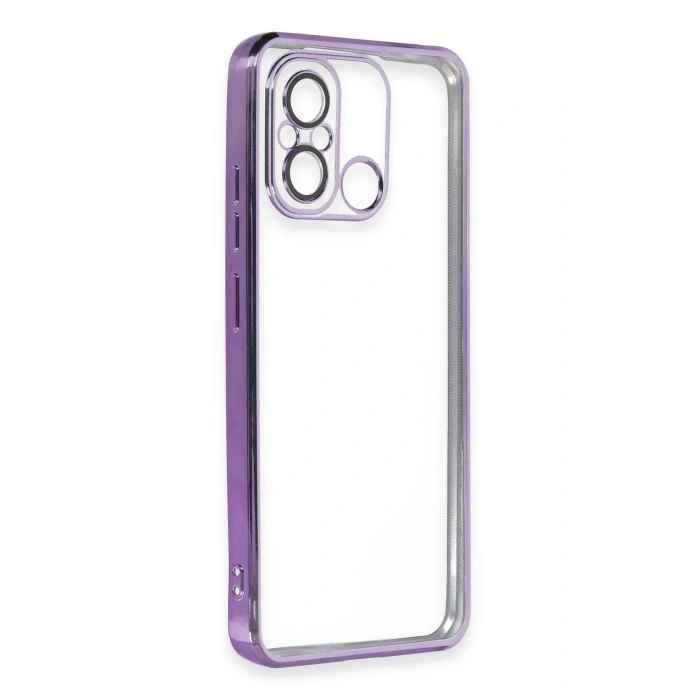 Xiaomi Redmi 12C Kılıf Lensli Silikon - Mor