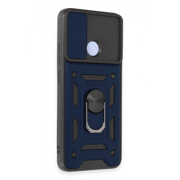 Xiaomi Redmi 12C Kılıf Pars Lens Yüzüklü Silikon - Lacivert