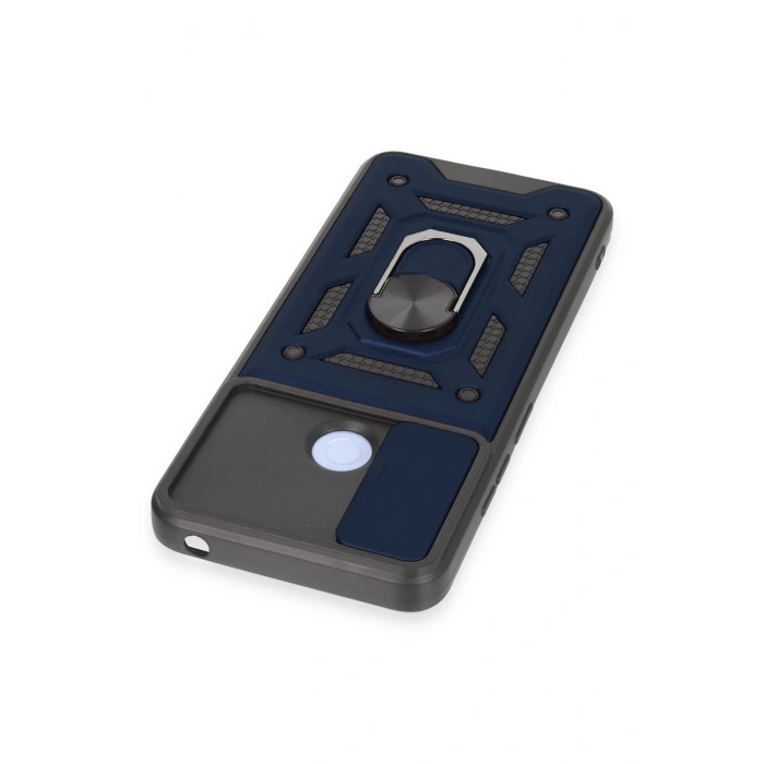 Xiaomi Redmi 12C Kılıf Pars Lens Yüzüklü Silikon - Lacivert