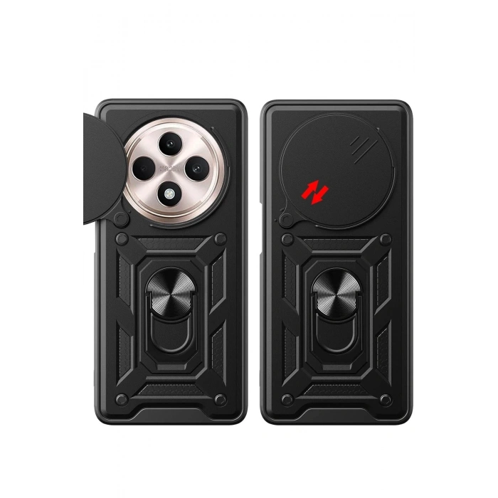 Xiaomi Redmi 14C Kılıf Pars Lens Yüzüklü Silikon - Yeşil