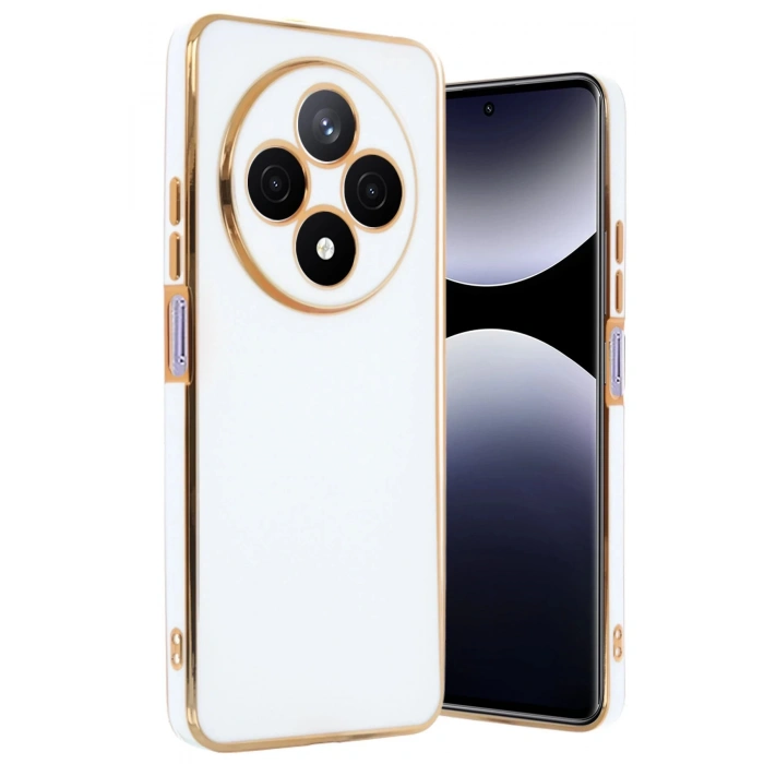 Xiaomi Redmi 14C Kılıf Volet Silikon - Beyaz