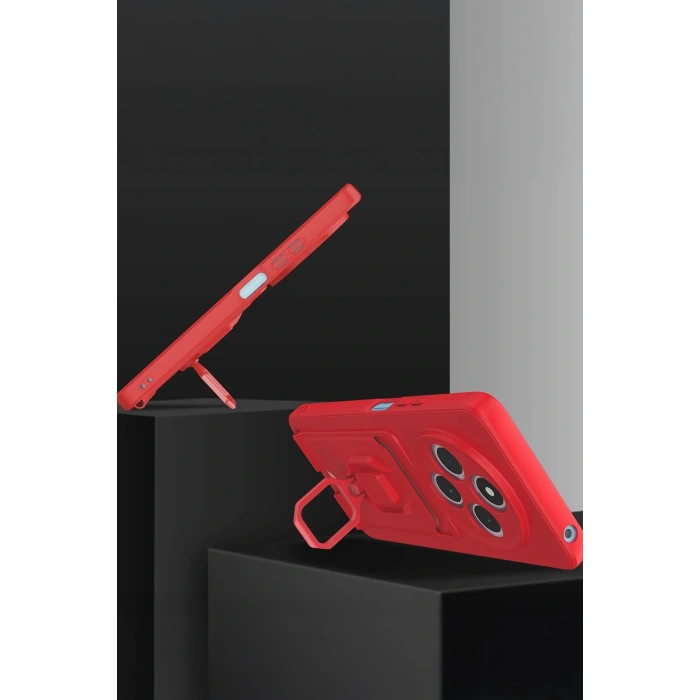 Xiaomi Redmi 14C Kılıf Zuma Kartvizitli Yüzüklü Silikon - Lacivert