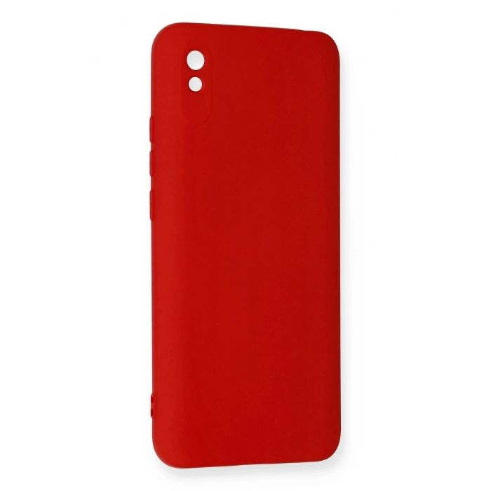 Xiaomi Redmi 9A Kılıf Nano içi Kadife Silikon - Kırmızı