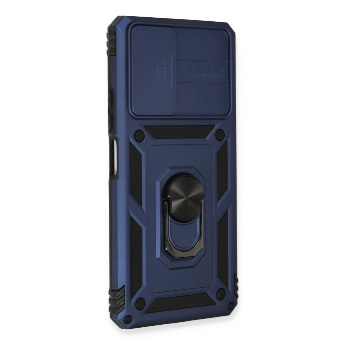 Xiaomi Redmi Note 10 Pro Kılıf Pars Lens Yüzüklü Silikon - Lacivert