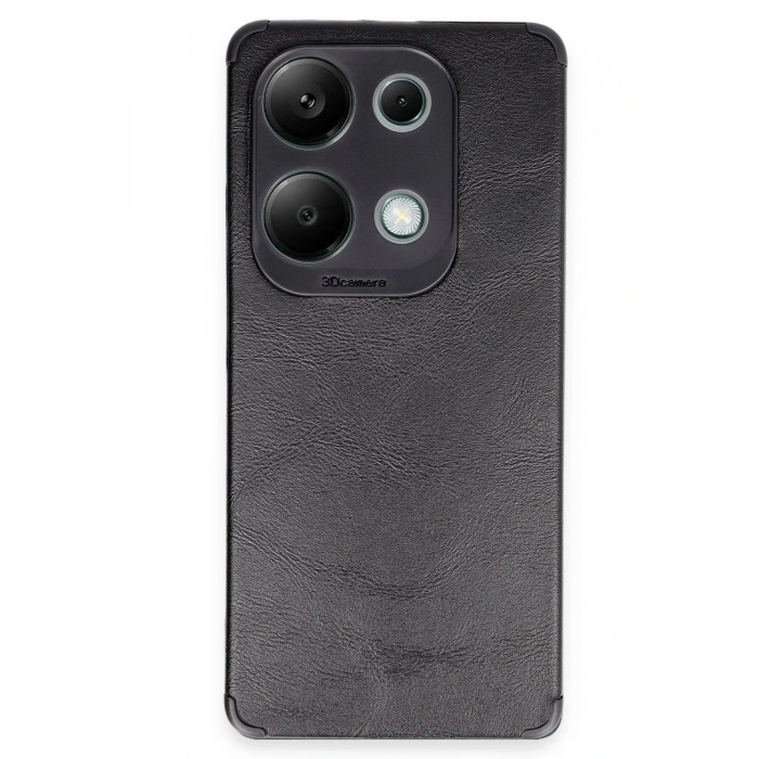 Xiaomi Redmi Note 13 4G Kılıf Loop Deri Silikon - Siyah